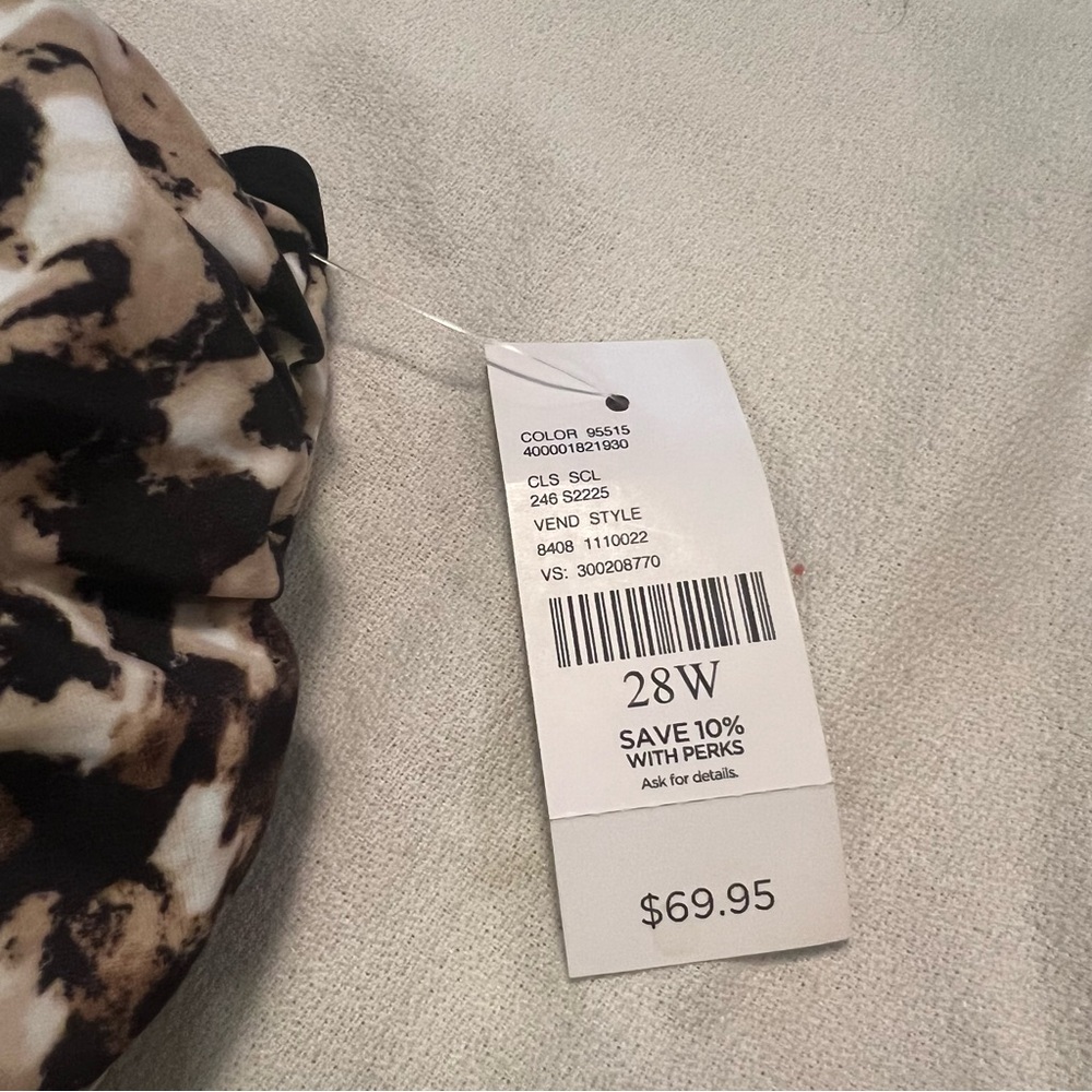 NWT Leopard Print Sleeveless meshed  shoulder straps scrunched chest   swim top - Picture 13 of 13